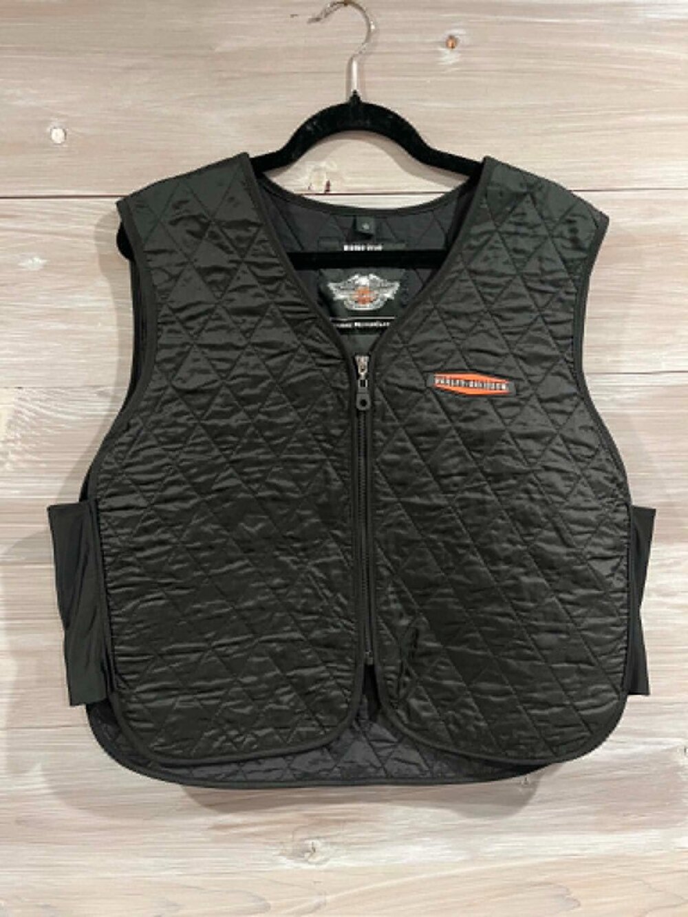 Harley Davidson zip up quilted riding vest, men's XL